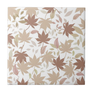 Azulejo De Cerâmica Padrão Castanho Autumn Folhas Y2K