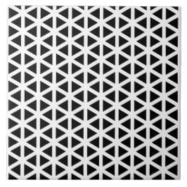 Azulejo De Cerâmica Padrão Chevron preto e branco