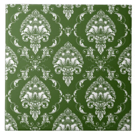 Azulejo De Cerâmica Padrão clássico de contraste elegante verde vitori