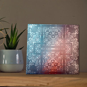 Azulejo De Cerâmica Padrão Clássico do Ornamentado Barroco Antiquado