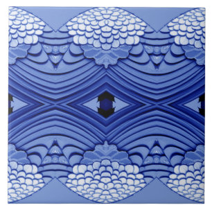 Azulejo De Cerâmica Padrão clássico moderno azul e branco 