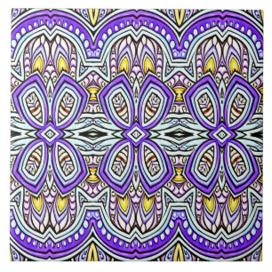 Azulejo De Cerâmica Padrão clássico moderno vintage multicolor cerâmic