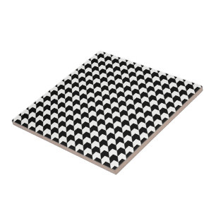Azulejo De Cerâmica Padrão clássico preto xadrez de cachorro