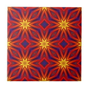 Azulejo De Cerâmica Padrão Colorido Abstrato