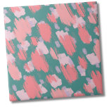 Azulejo De Cerâmica Padrão Colorido abstrato Moderno<br><div class="desc">Abstrato de Turquesa Rosa artístico Colorido azulejo de padrão cerâmico. O padrão de pinceladas apresenta uma mistura de matizes calmantes, mas vibrantes, com rosa pincelado, rosa flamingo, turquesa, e uma pequena sutil púrpura. Para um padrão abstrato artístico lúdico e ousado. Você pode ampliar o padrão para dentro ou para fora...</div>