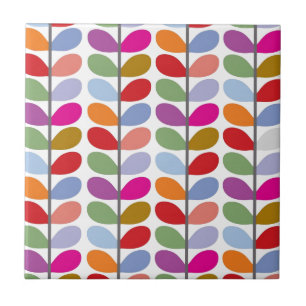 Azulejo De Cerâmica Padrão Colorido de Folha