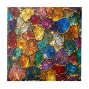 Azulejo De Cerâmica Padrão contínuo de mosaico de cristal colorido de