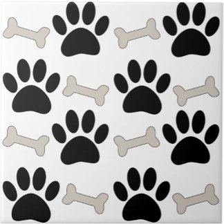 Azulejo De Cerâmica Padrão contínuo Patas e Ossos Personalizado
