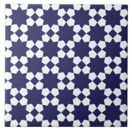 Azulejo De Cerâmica Padrão contínuo vetorial azul e branco