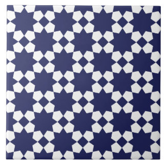 Azulejo De Cerâmica Padrão contínuo vetorial azul e branco