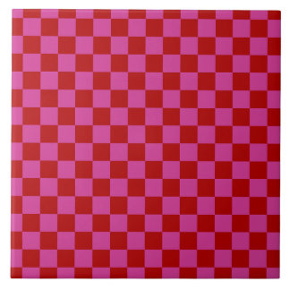 Azulejo De Cerâmica Padrão da Desktop Board Verificada com vermelho + 