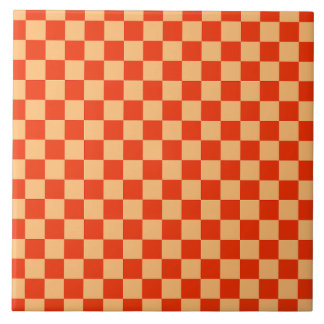 Azulejo De Cerâmica Padrão da placa de verificação de verificação verm