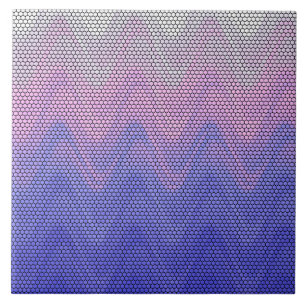 Azulejo De Cerâmica Padrão de Abstrato cor-de-rosa hexagonal