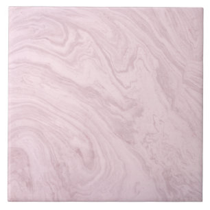 Azulejo De Cerâmica Padrão de Abstrato de Aquarela de Mármore Rosa P