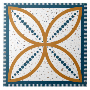 Azulejo De Cerâmica Padrão de Abstrato de Arte Vintage do Século médio