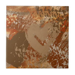 Azulejo De Cerâmica Padrão de Abstrato de Chocolate