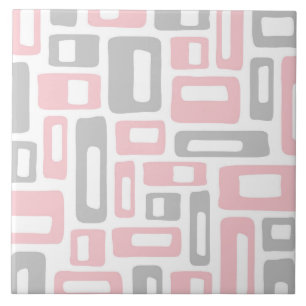 Azulejo De Cerâmica Padrão de Abstrato de Moderno do meio século