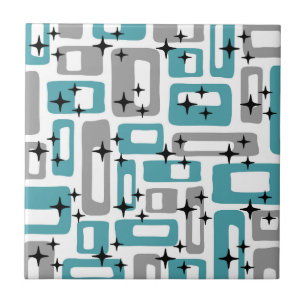 Azulejo De Cerâmica Padrão de Abstrato de Moderno do meio século