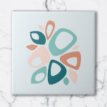 Azulejo De Cerâmica Padrão de Abstrato de Salmão de Alma de Na moda mo<br><div class="desc">Meio século moderno. Ele apresenta uma série de formas orgânicas com um belo conjunto de cores. Este design fará uma adição de excelente a qualquer decoração domiciliar. Perfeito para aqueles que amam o estilo retrô e vintage. É também um presente de excelente para os aniversários e o Natal.</div>