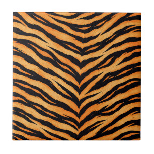 Azulejo De Cerâmica Padrão de Animal Tigre de Bengala