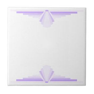 Azulejo De Cerâmica Padrão de Art Deco em Purple