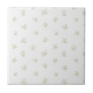 Azulejo De Cerâmica Padrão de Arte de Linha Botânica Minimalista (7)