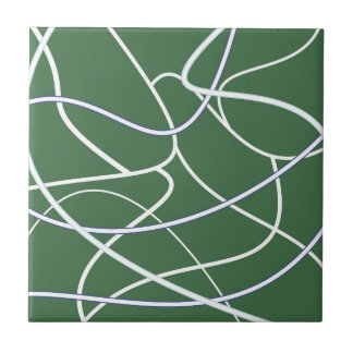 Azulejo De Cerâmica Padrão de Arte de Linha Verde