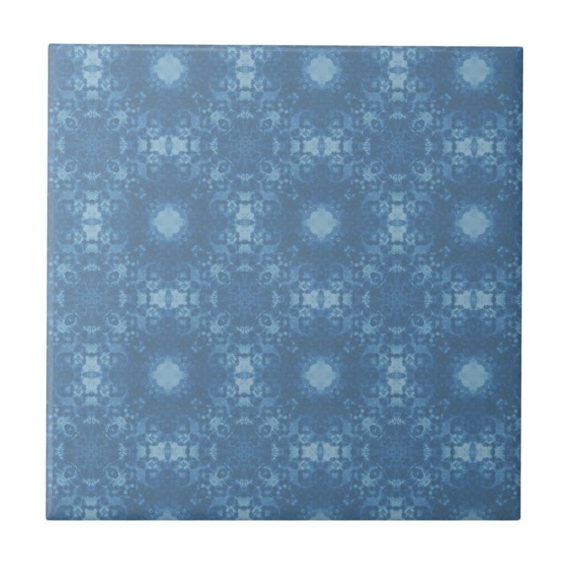 Azulejo De Cerâmica Padrão de Assinatura Azul (Frente)