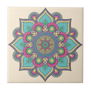 Azulejo De Cerâmica Padrão de Azulejo de Mandala/Marrocos