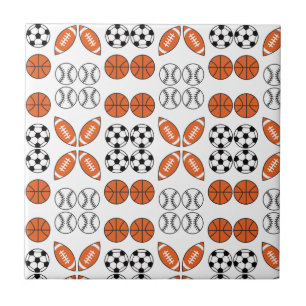 Azulejo De Cerâmica Padrão de Ball Engraçado