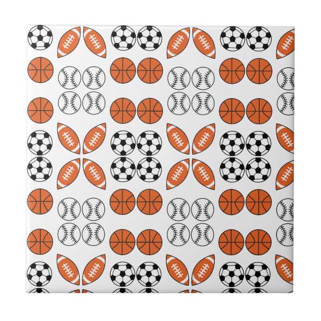 Azulejo De Cerâmica Padrão de Ball Engraçado (Frente)