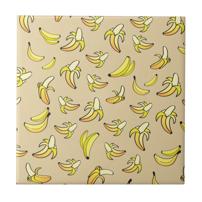 Azulejo De Cerâmica Padrão de Banana (Frente)