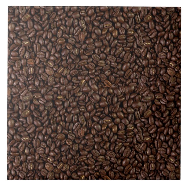 Azulejo De Cerâmica Padrão de Beans de café (Frente)