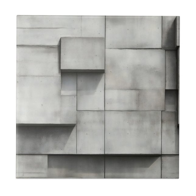 Azulejo De Cerâmica Padrão de Blocos Concretos (Frente)