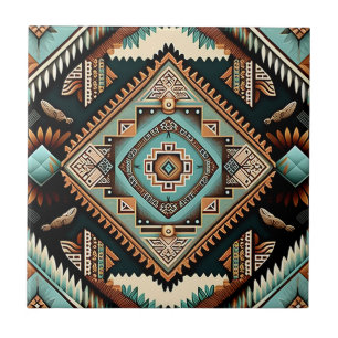 Azulejo De Cerâmica Padrão de Boho Ocidental