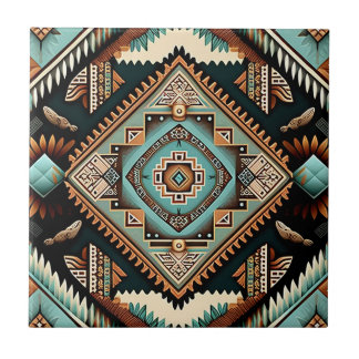 Azulejo De Cerâmica Padrão de Boho Ocidental