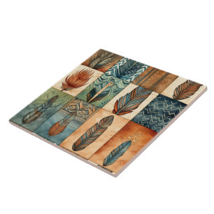 Azulejo De Cerâmica padrão de boho ocidental