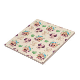 Azulejo De Cerâmica Padrão de Cachorro Adorável