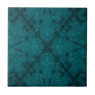 Azulejo De Cerâmica Padrão de caleidoscópio de estrela verde