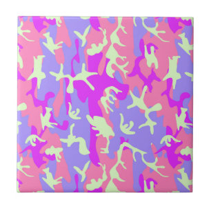 Azulejo De Cerâmica Padrão de camuflagem digital fino e fino