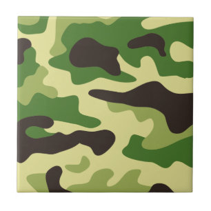 Azulejo De Cerâmica Padrão de camuflagem Khaki
