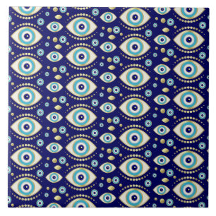 Azulejo De Cerâmica Padrão de Charme de Olho Mau