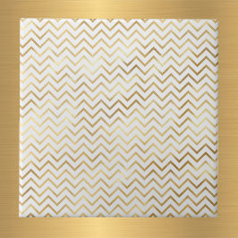Azulejo De Cerâmica Padrão de Chevron Dourado Glam