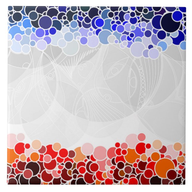 AZULEJO DE CERÂMICA  PADRÃO DE CÍRCULOS (Frente)