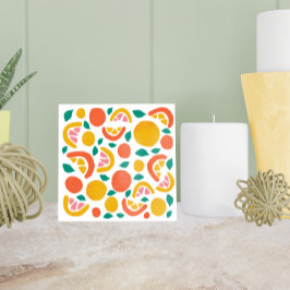 Azulejo De Cerâmica Padrão de Citros de Toranja Laranja