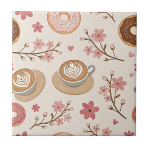 Azulejo De Cerâmica Padrão de Cobertura de Café Flor de Cerejeira (3)