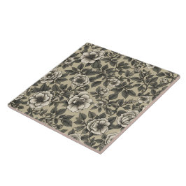 Azulejo De Cerâmica Padrão de colheita floral de Alpenrose