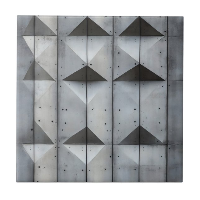Azulejo De Cerâmica Padrão de Concreto de abstrato (Frente)