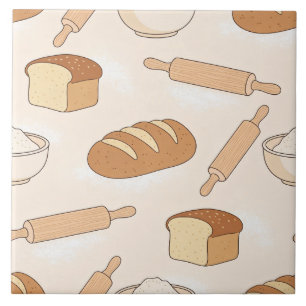 Azulejo De Cerâmica Padrão de Confeitaria Aconchegante