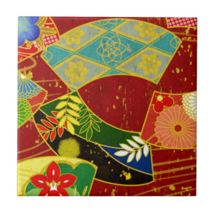 Azulejo De Cerâmica Padrão de cor abstrato 4
